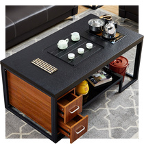 Fire Stones Qigong Fu Tea Table Brief About Modern Creative Living Room Office Tea NTU Richile Tea Table Live Magnetic Furnace Storage