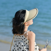 siggi empty top sunscreen woman summer Korean version 100 hitch anti-UV sun hat fashion minima large eaves sun hat