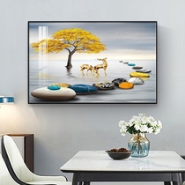 Modern minimalist living-room decoration painting horizontal version Nordic restaurant hanging painting bedroom bedside Bedside Wall wall frescoes