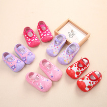 Childrens floor socks Non-slip waterproof shoes Spring summer and autumn thin early education socks Baby toddler shoes Rubber sole soft sole shoes