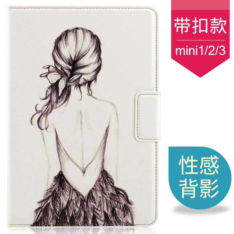 apple ipad mini4 cover 1 mini2 cartoon leather case 7.9 inch love a1489 tablet pc mini 3 personality shell a1599 all inclusive drop 2018 new net red a1538