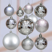 Silver electroplating ball Christmas ball Christmas tree decoration ball holiday shopping mall hotel window wedding ceiling decoration arrangement