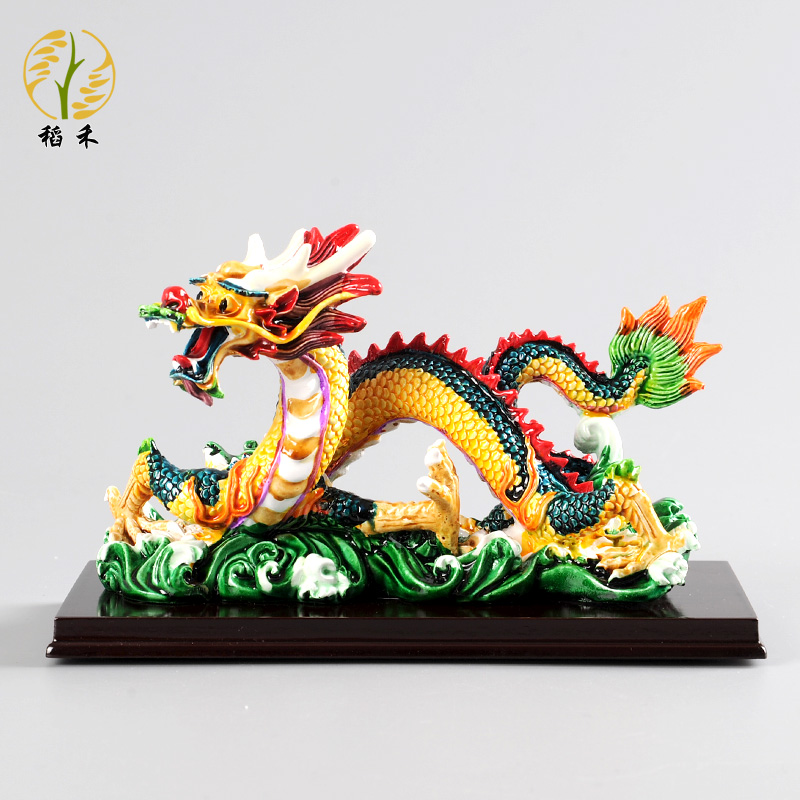 Creative in the spot dragon furnishing articles office desktop TV ark, home decoration decoration of Chinese style gifts