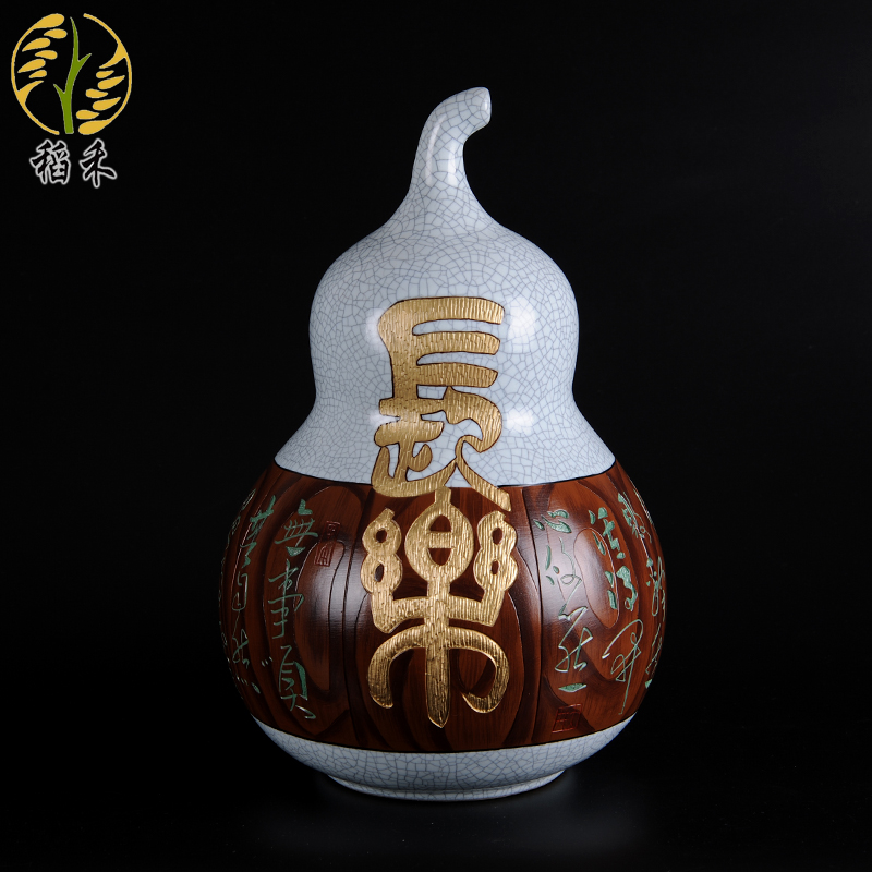 Your up big gourd crafts ceramics classical Chinese style household porcelain sitting room decorate restoring ancient ways furnishing articles birthday gift