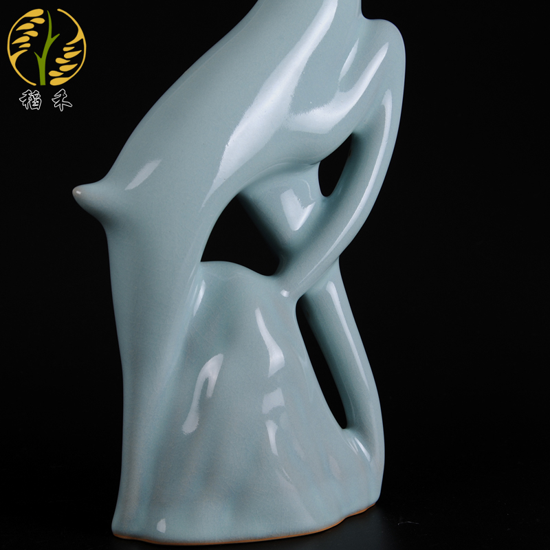Your up porcelain arts and crafts of origin giraffe creative ceramic household adornment auspicious blessings penjing collection