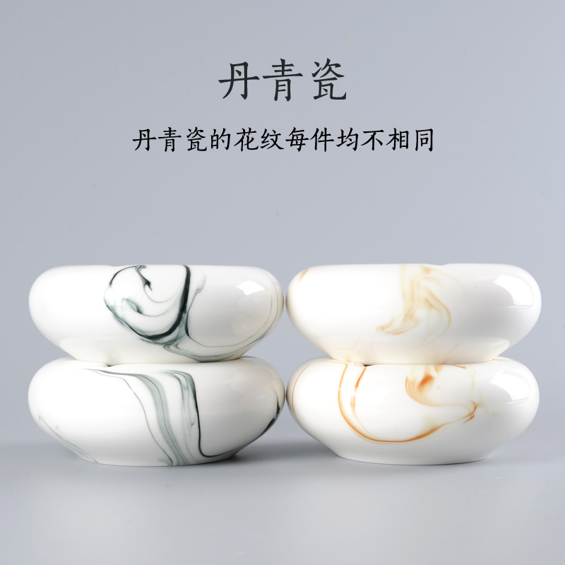 Creative move square ceramic ashtray ashtray large round contracted sitting room tea table Chinese style desk at home