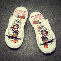 Korean version of the Tide brand Slipper 2021 new trend outdoor mens sandals summer sandals outside wearing Net Red