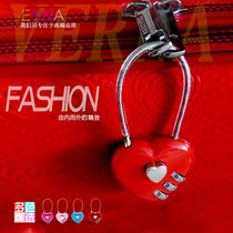 Luggage password car basket heart-shaped lock Small electric bicycle basket lock