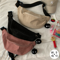 Korean ins girl bag crossbody Mori Japanese retro cute soft girl student chest bag wild chic running bag
