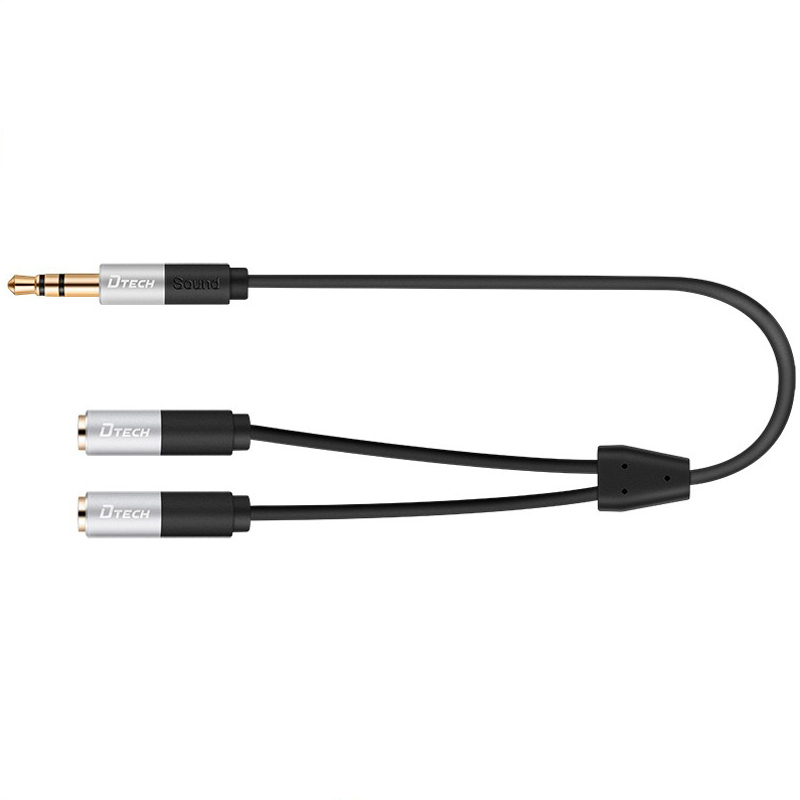 dtech t0223 earphone splitter 1 / 2 couple sharing 3.5mm audio adapter