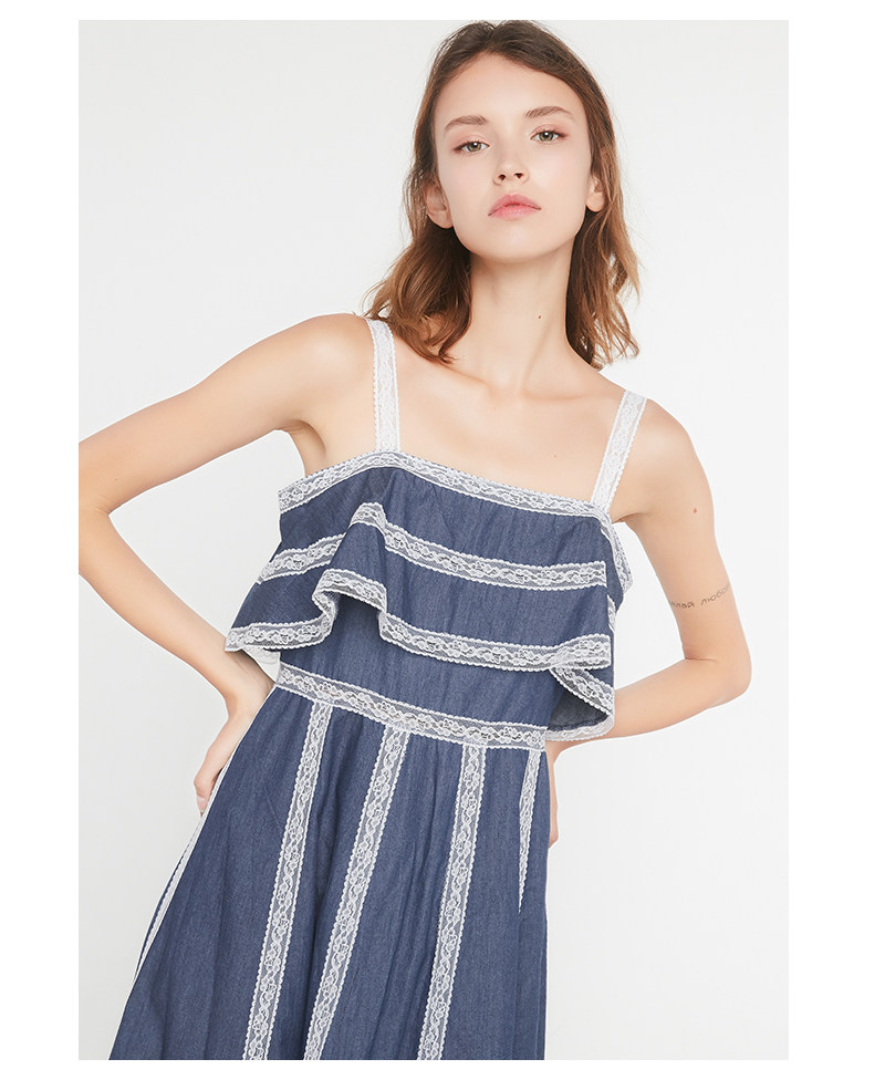 女装/女士精品 连衣裙 cachecache很仙的法国小众连衣裙早春新款抹胸