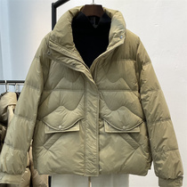 Han version of the thin down jacket for women with short 22-winter new blasting little yolk white duck down warm jacket