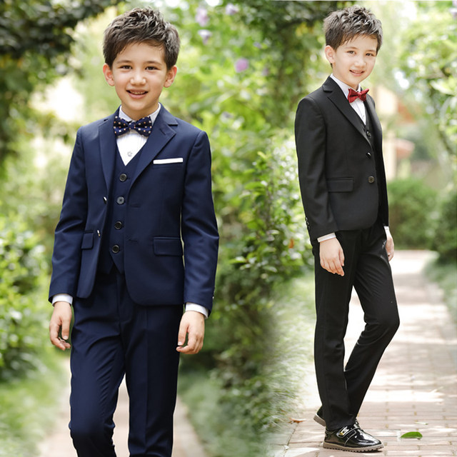 Children's clothing spring and autumn boys suits children boys middle-aged children small suits flower girls jacket dress three-piece suit Children's clothing spring and autumn boys suits children boys middle-aged children small suits flower girls jacket dress three-piece suit