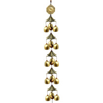 Bagua five-layer six-layer seven-layer Feng shui wind chimes pendant Door decoration Metal pure copper 15 bells 18 bells Home pendant