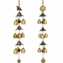Preferential wind bell pendant Door decoration Creative metal 3-layer 9 bells Home accessories Lucky Feng Shui pendant