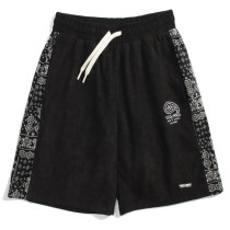 Port Wind Thin style Embroidery 100 Lap Light Core Suede Base Tooling Shorts Men And Women Loose Straight Drum Tide Cards Summer 50% Pants