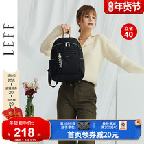 LEFF Leef black backpack ladies 2021 New Oxford cloth bag autumn winter fashion nylon canvas backpack