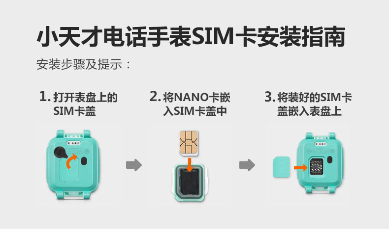 适用小天才y02 y03 z3 z2y z5 q1s z1 d2d3手表sim卡盖后盖卡槽z6