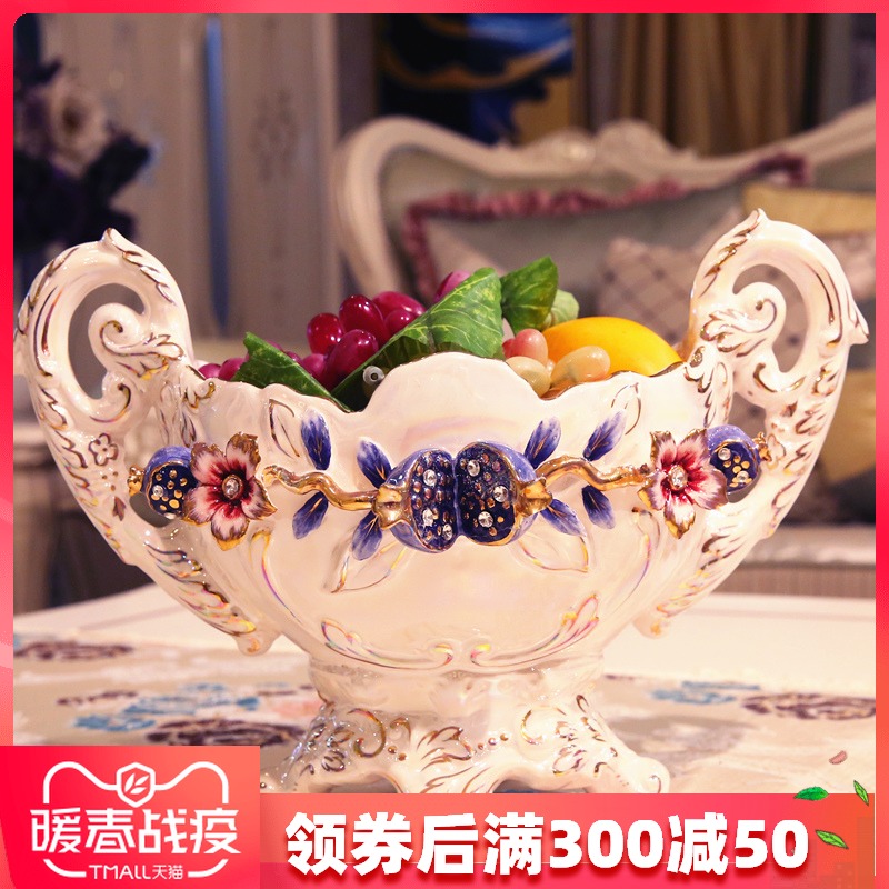 European ceramic plate paint made fruit bowl sitting room style restoring ancient ways wedding set auger pomegranate ivory porcelain fruit bowl