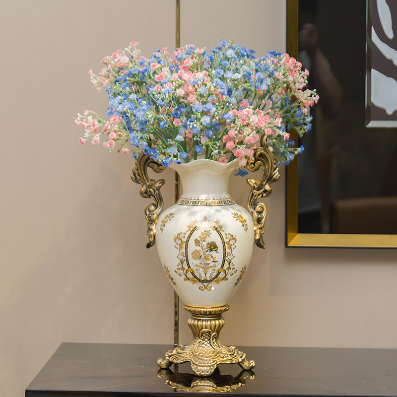 Modern light key-2 luxury simple ceramic vase type creative flower arrangement sitting room place vases, flower art home decoration