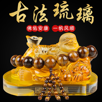 Maitreya Buddha car decoration Car perfume seat Car high-end glass Buddha statue lucky and safe car interior decoration male