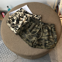 Spring Summer new female shorts outside wearing camouflage sports casual hot pants loose with slim height waist beach pants 100 hitch