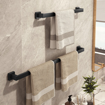 Hole-free towel rack single rod double pole thickened toilet towel rack bathroom wall towel rack