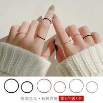 Ring ring female fashion personality Net red silver ring female sterling silver ring female ins tide joint ring female tail ring