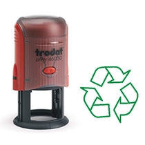 Trodat Zhuoda card automatic flip ink seal green logo recycling logo stamp flip seal