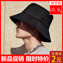 Big eaves fisherman hat mens spring and summer Korean version of Big Head Wai Tide brand Japanese wild shade sun sun hat
