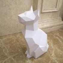 Sitting cat Mimi Persian cat 3d paper model DIY handmade pendulum piece hanging accessories toy geometric origami solid composition