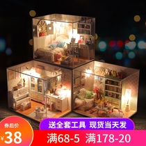 Childrens Day Hongda 3D Three-dimensional puzzle toys Childrens puzzle 6-8-10 years old diy wooden building model assembly