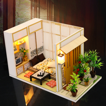 Childrens Day Hongda handmade diy cottage Japanese style building model assembly house Small villa Mini house
