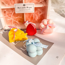 Essential oil fragrant lavender candle gift box Three sets of sets in the wind bedroom scented with a lovely swinging piece birthday to a female bestie