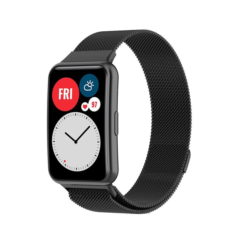 Смарт-браслет для наручных часов / ремешок 适用华为手表watch fit/new/雅致版金属不锈钢磁吸表带b19替换带 FIT/new/B19