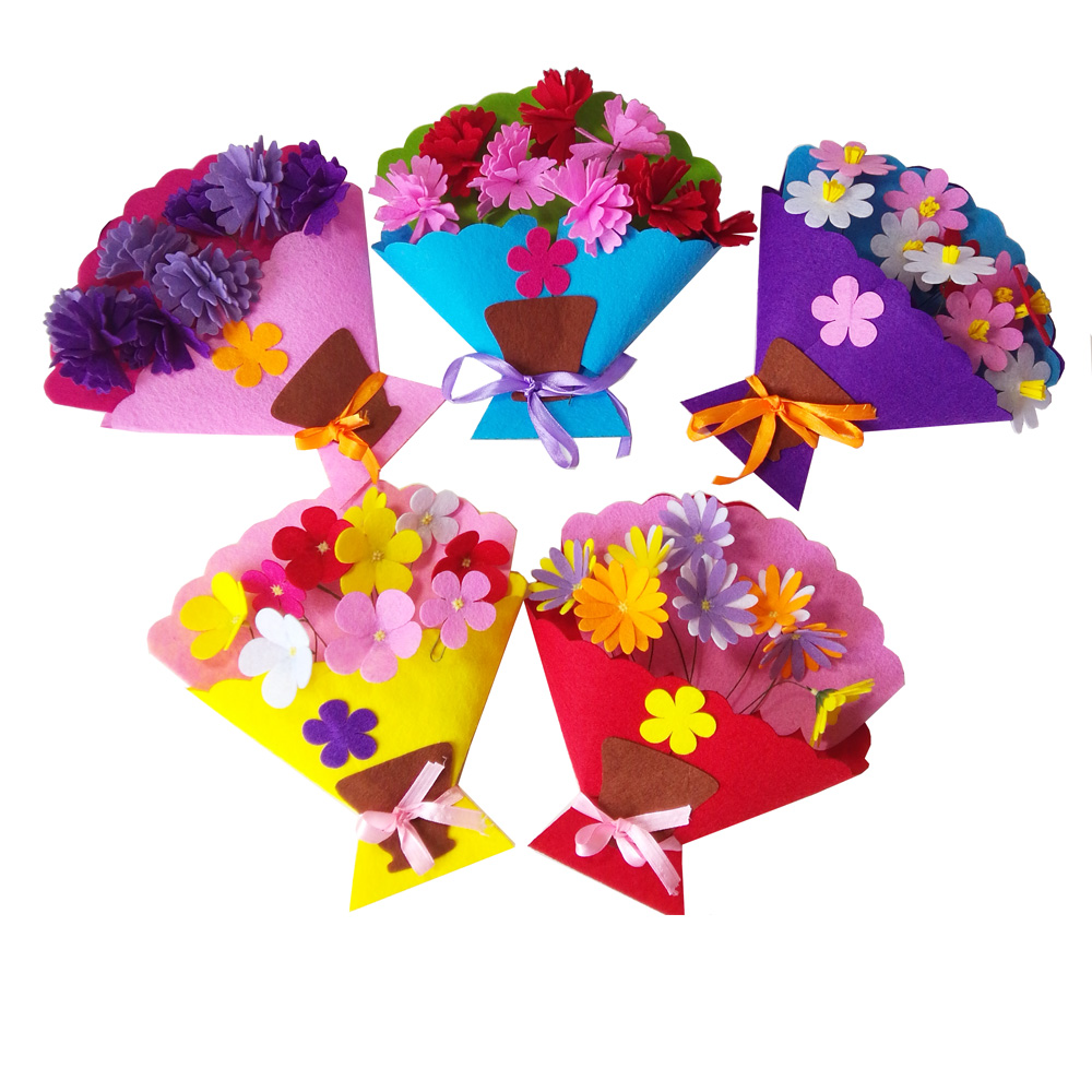 不织布不织布花盆盆栽儿童幼儿园手工制作diy材料包教师节礼物