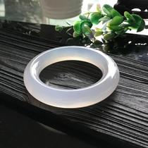 White chalcedony bracelet high ice species purple white agate lychee frozen girl thin round fat round fat fat Wangfu bracelet