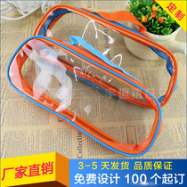 Custom transparent waterproof stationery bag pvc Oxford cloth pen bag set for stationery packaging bag to figure and customize