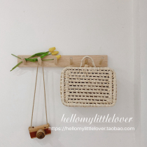 INS homemade handmade woven box concave shape childrens retro suitcase childrens clothing store childrens room storage box