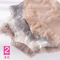 Pure cotton-trotch shorts in middle and high waist ladies panties Pingyangle underlayed shorts wire safety pinch pure pants