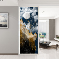 Art glass screen partition background wall entrance home improvement living room cabinet double-sided matte aisle light transmittance simple diagram