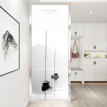 Modern minimalist art glass screen partition Bedroom occlusion home entry living room decoration entrance Light luxury Nordic