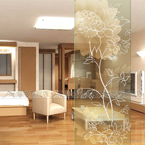 Art glass European style screen cabinet entrance light transparent craft screen partition living room background wall moving door Happy Garden