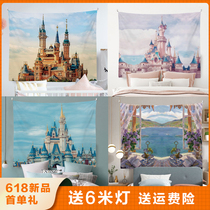Wall cloth hanging cloth ins background cloth bedside background wall bedroom wall decorative cloth Japanese healing system wallpaper tapestry