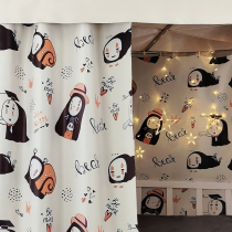 Dormitory bed curtain thickened strong shading upper bunk bunk male and female student bedroom mosquito net integrated cartoon bed curtain curtain