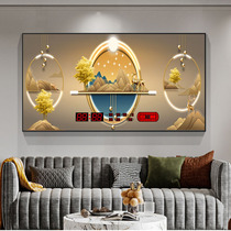 Perpetual Calendar Slim digital background lamp Electronic large wall-mounted bell Living room Restaurant Creative Decorative Painting New plug-in electric meter