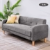 Sofa vải đơn giản căn hộ nhỏ đôi cho thuê sofa hai người hiện đại tối giản phòng ngủ Bắc Âu sofa nhỏ - Ghế sô pha