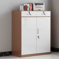 Steel two buckets under the section document short cabinet staff file data Cabinet thickened with lock on the floor to the door locker