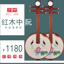 Yaosen National plucked musical instrument professional grade copper mahogany painted in the bird sound hole string box