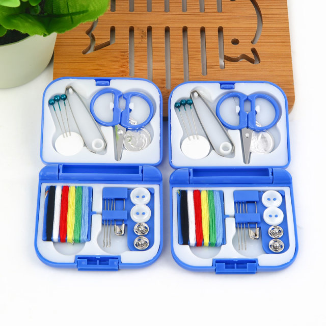 Mini Portable Sewing Box Needlework and Sewing Combo Set for Mending Handmade Sewing Threads and Travel Sewing Box